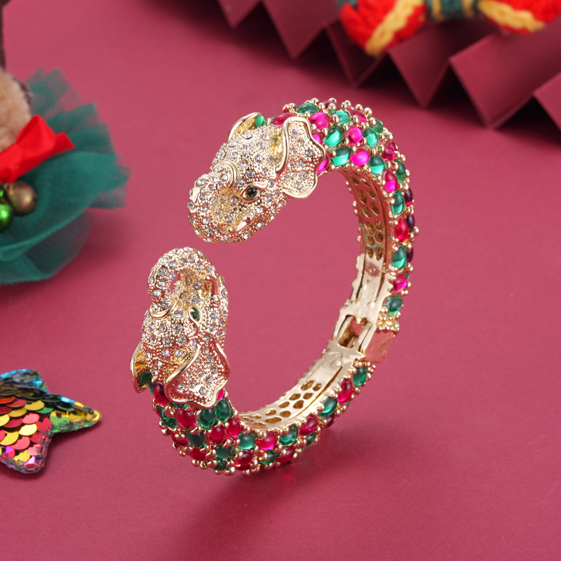 Paradise Jewelry & Watches Llc Photos - Женский разноцветный Браслет-манжета с двумя головами