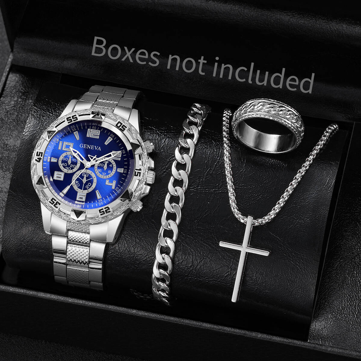 Jewelry Style Watches - 4 шт./компл. Модные мужские деловые часы,