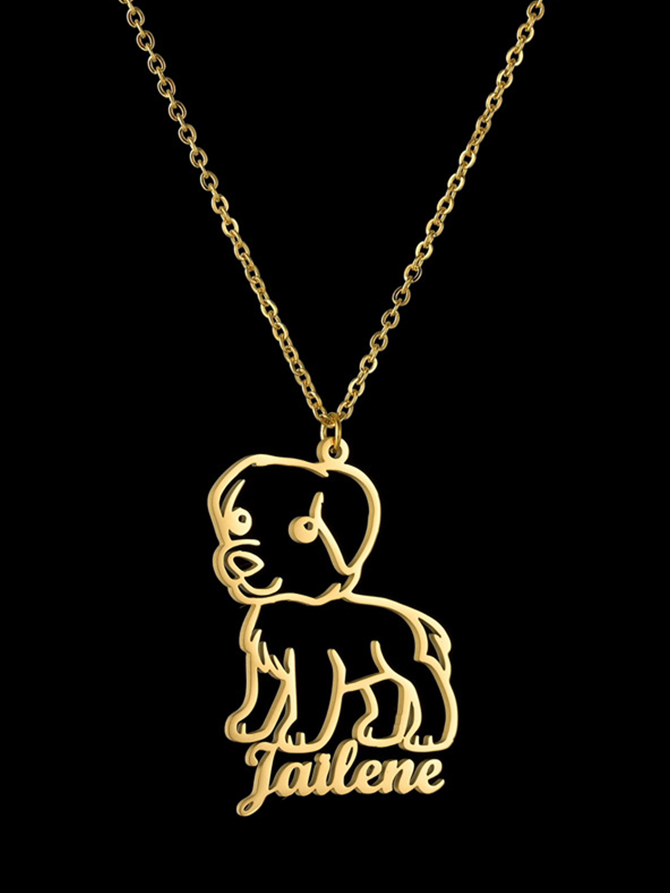 Engraved Name Necklace - Персонализированные украшения из нержавеющей стали: кулон