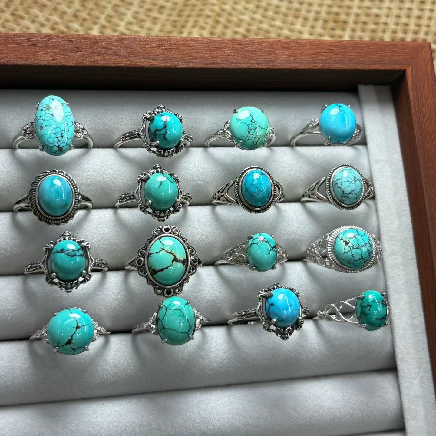 1 шт. кольцо Fengbaowu из нату – обзор и цена Turquoise Stone Ring