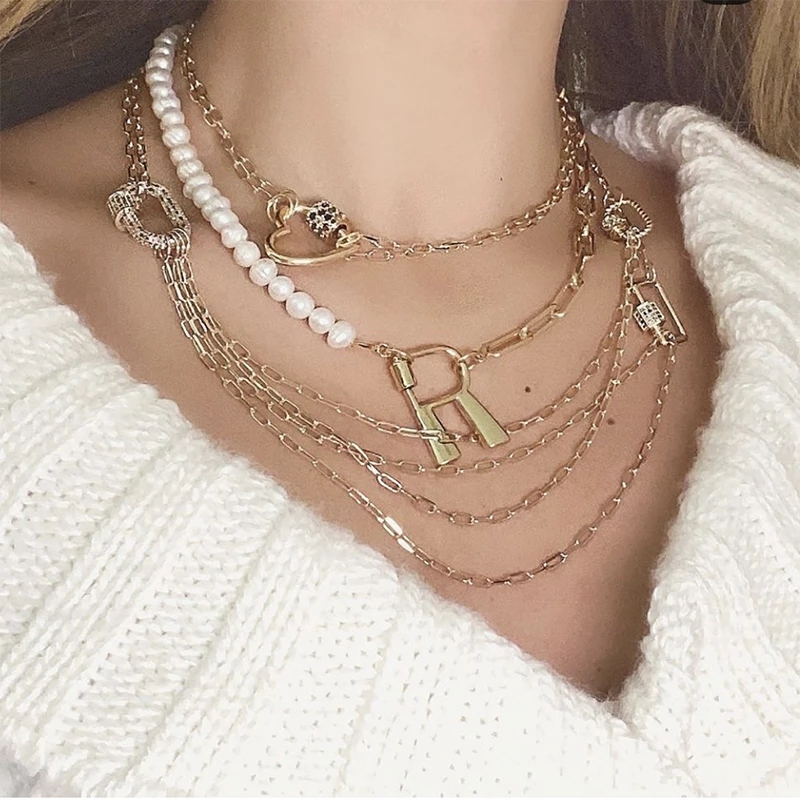 Juya 18 К позолоченные 26 букв – обзор и цена Engraved Name Necklace