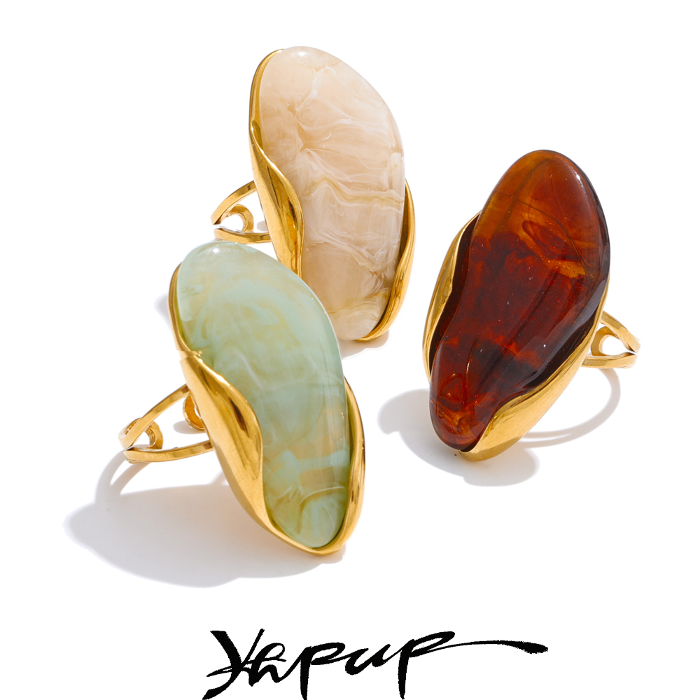 Yhpup новый дизайн коричневый  – обзор и цена Turquoise Stone Ring