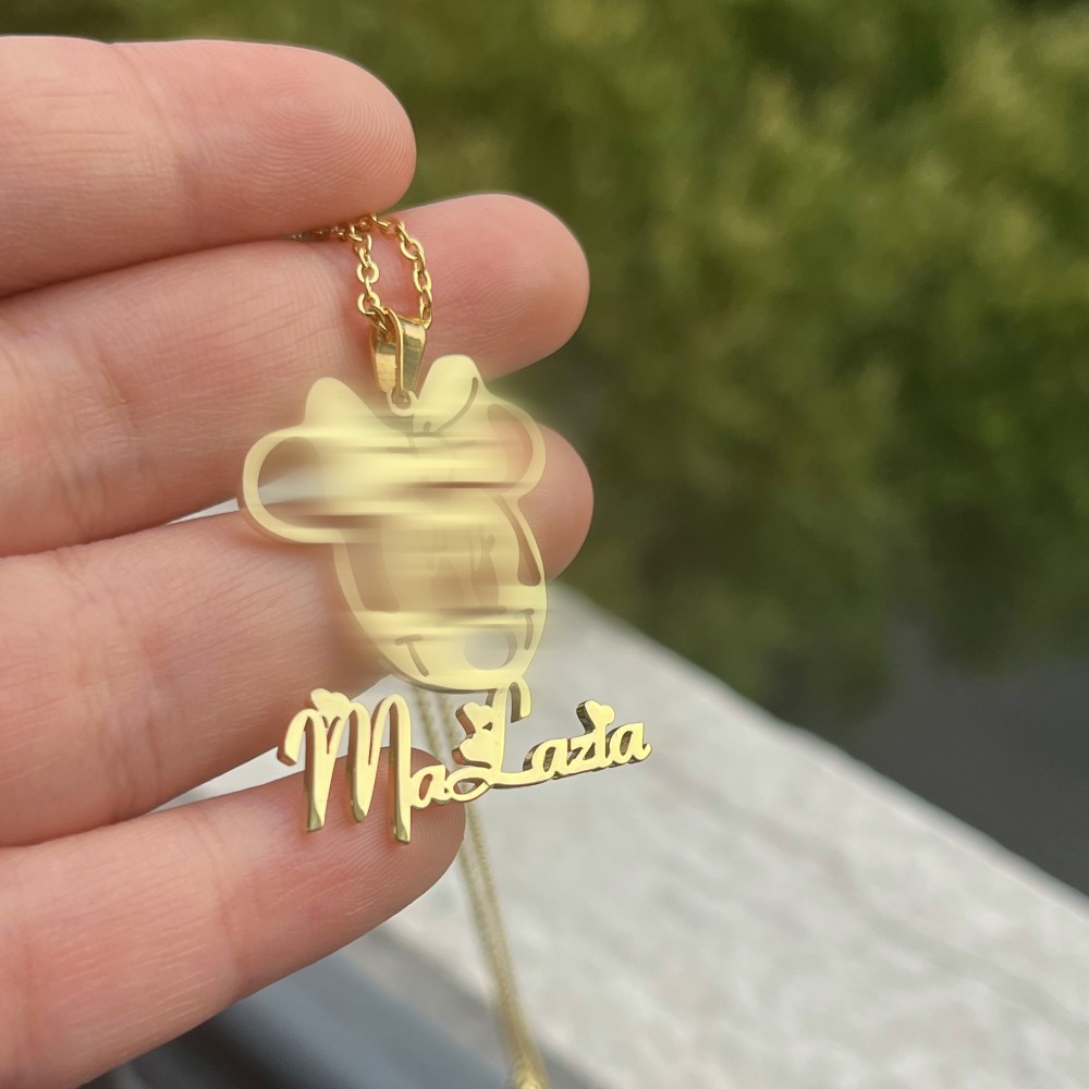 Комплект ювелирных изделий DUO – обзор и цена Engraved Name Necklace