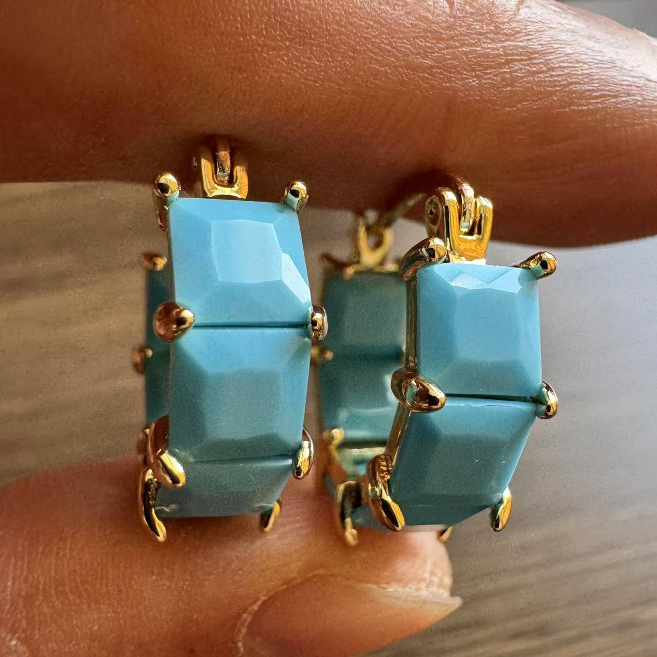 Модные классические бирюзовые  – обзор и цена Turquoise Stone Ring